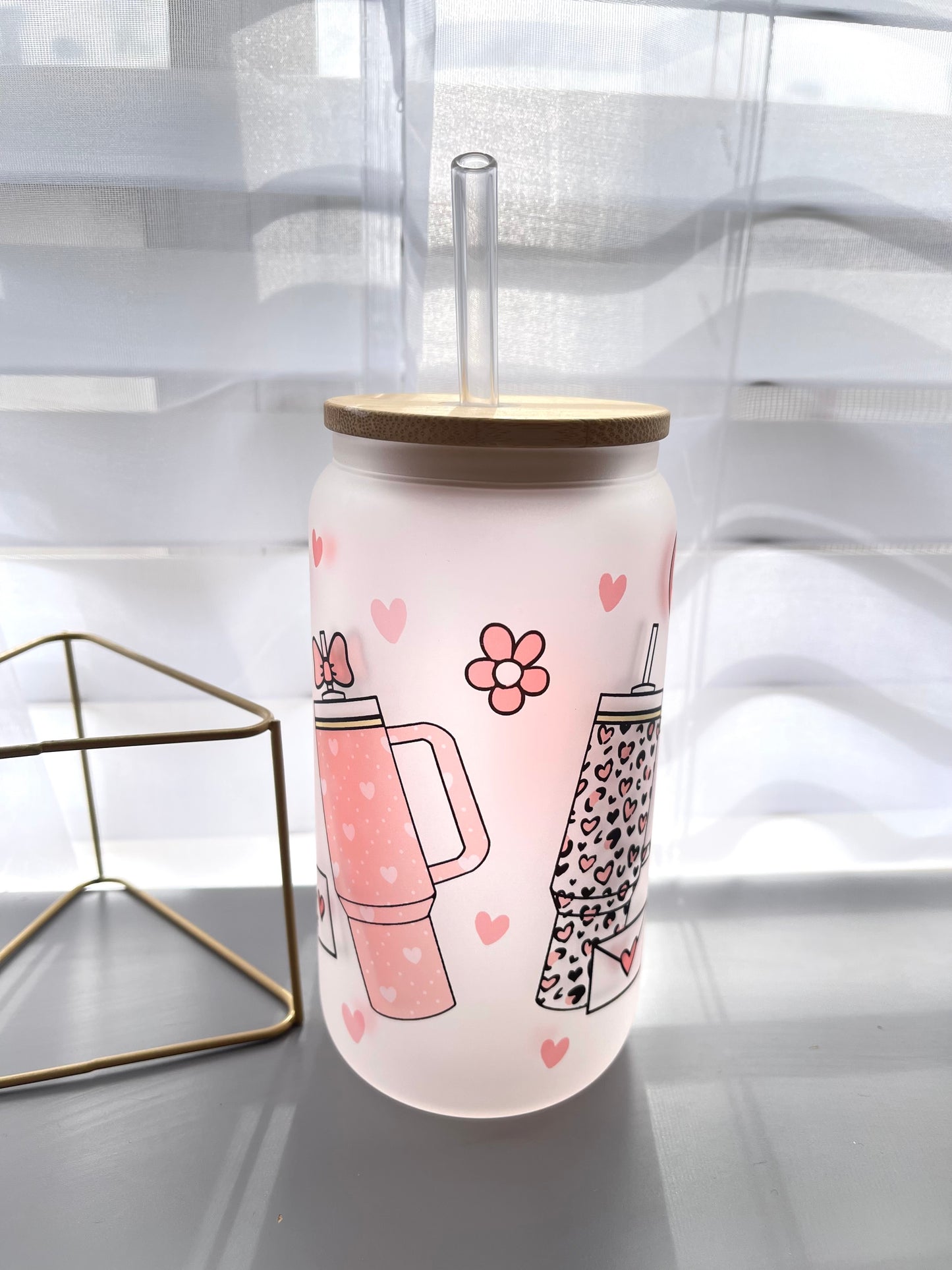 Retro obsessive cup valentines glass cup