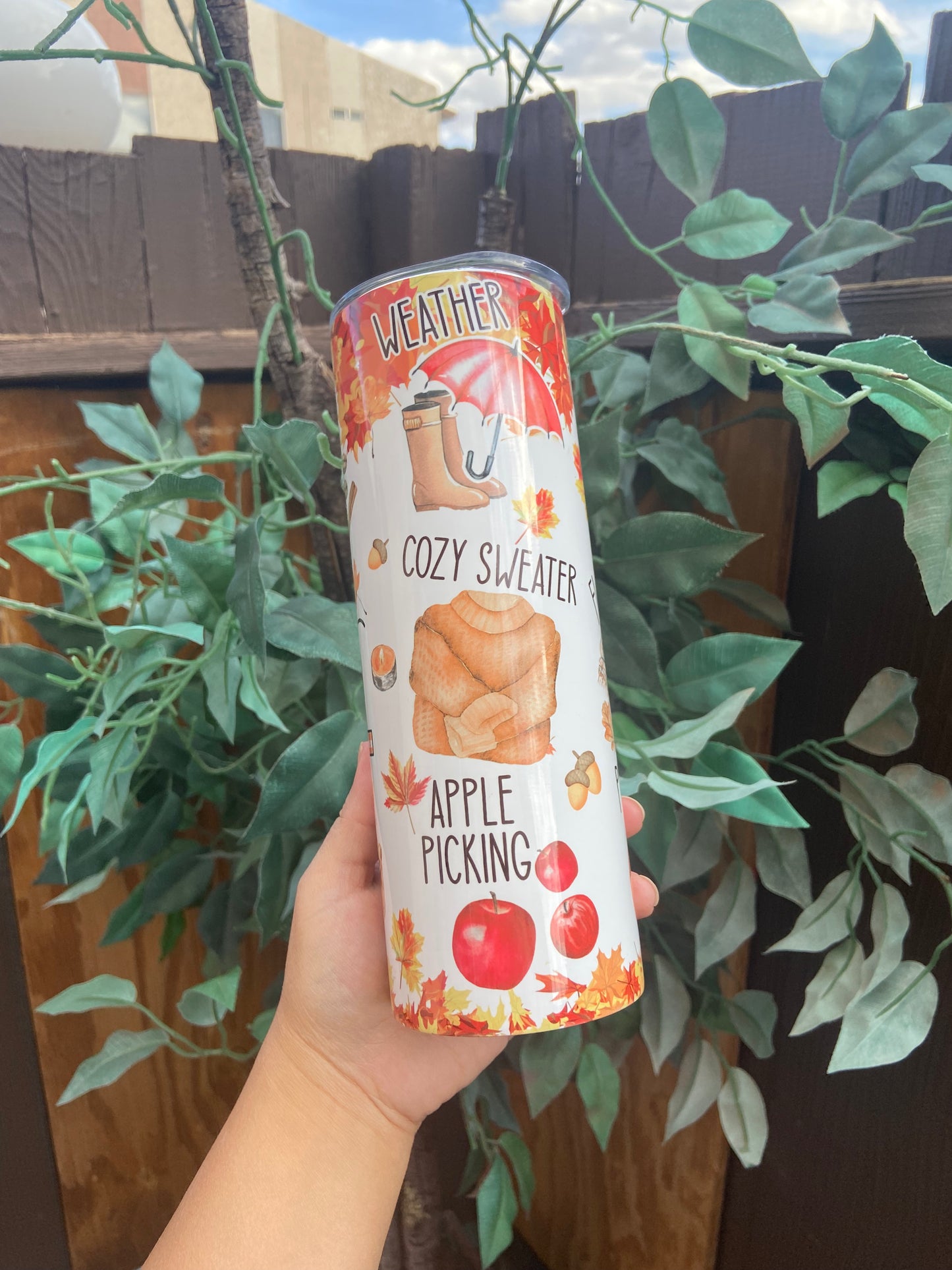 20 Oz Sublimation Tumbler | Hello Fall Tumbler | Alicee Creations