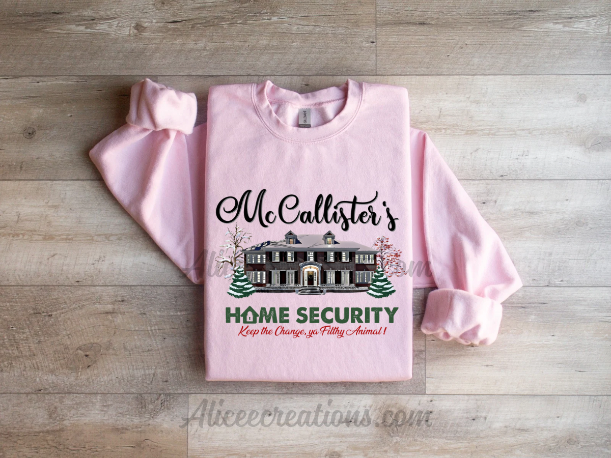 Christmas McCallister’s home security keep the change you filthy animal crewneck sweatshirt