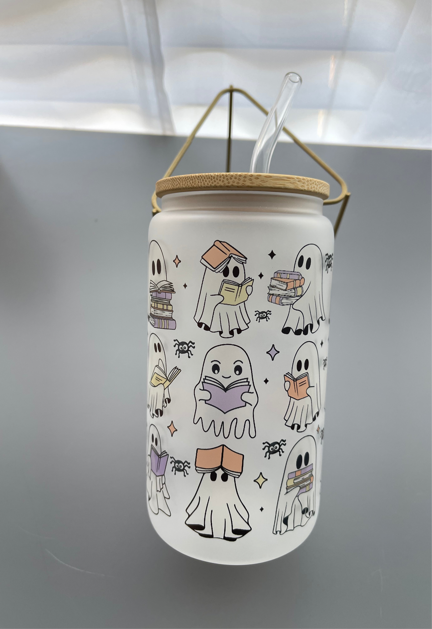 Ghostly Book Club Bamboo-Lid Tumbler