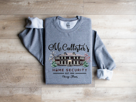 McCallister’s home security Chicago Illinois crewneck sweatshirt