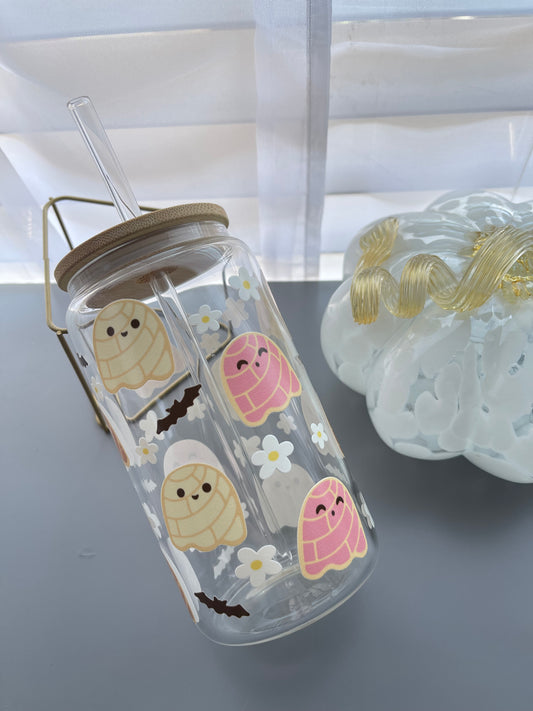 Concha ghost glass cup 16oz