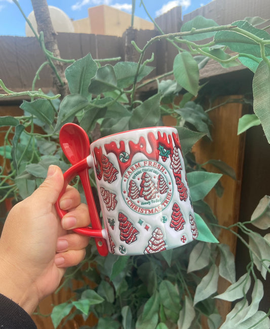 Mug With Spoon | Inflated Christmas Mug | Alicee Creations