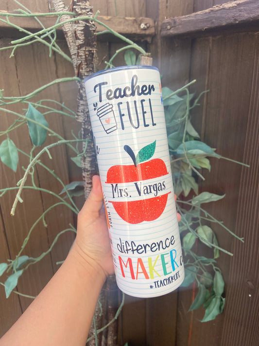 Personalized teacher’s gifts, personalized tumbler 20oz