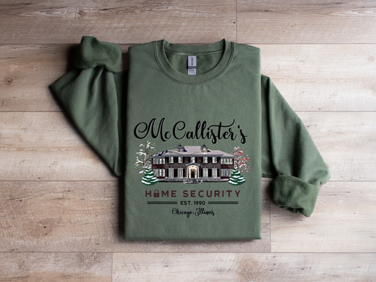 McCallister’s home security Chicago Illinois crewneck sweatshirt