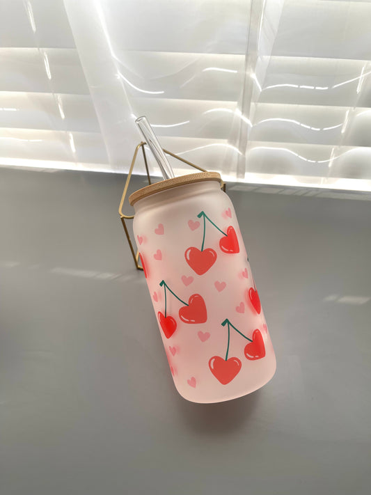 Valentines heart shape cherries 16oz