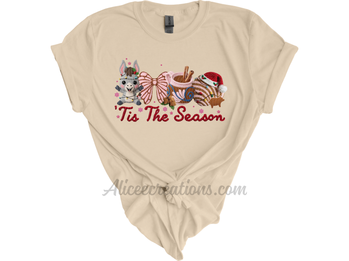 Yarn Crochet Tis The Season Mexican Christmas tee shirt