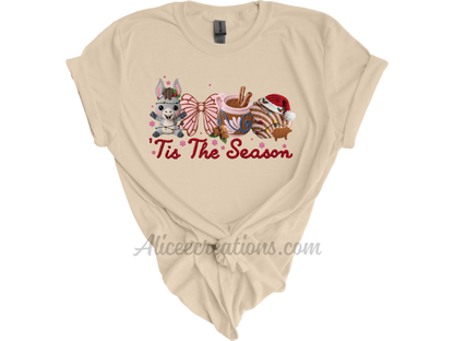 Yarn Crochet Tis The Season Mexican Christmas tee shirt