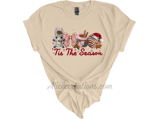 Yarn Crochet Tis The Season Mexican Christmas tee shirt