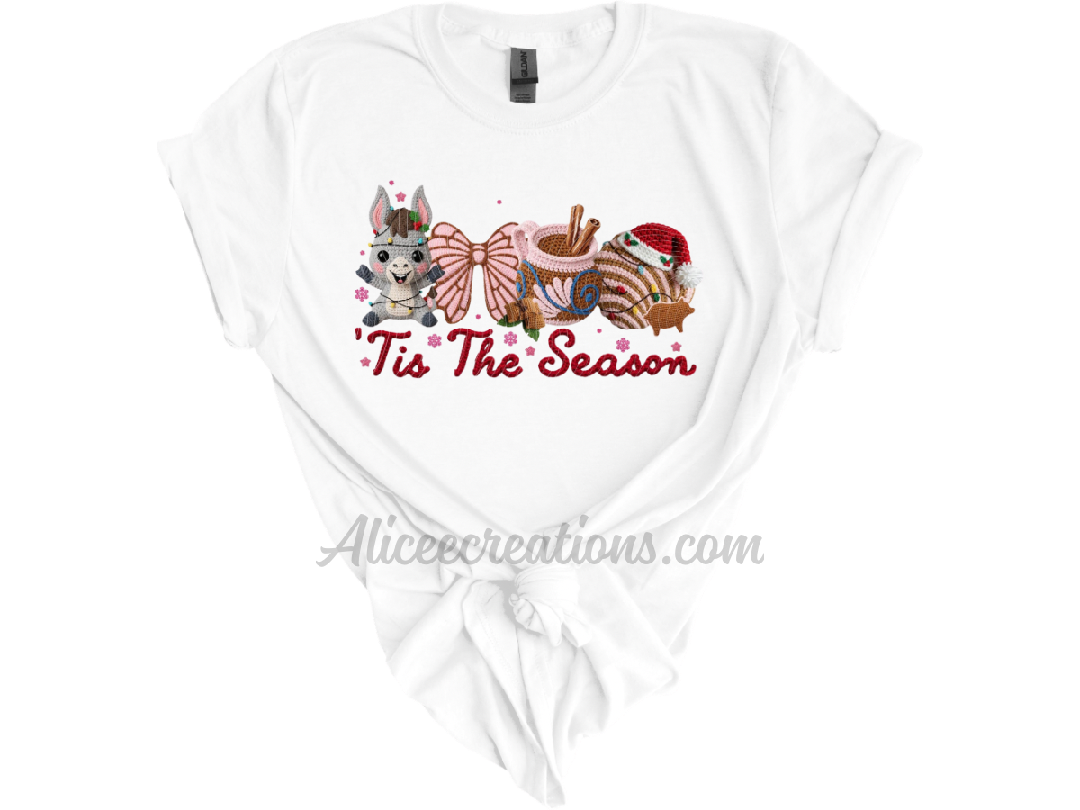 Yarn Crochet Tis The Season Mexican Christmas tee shirt