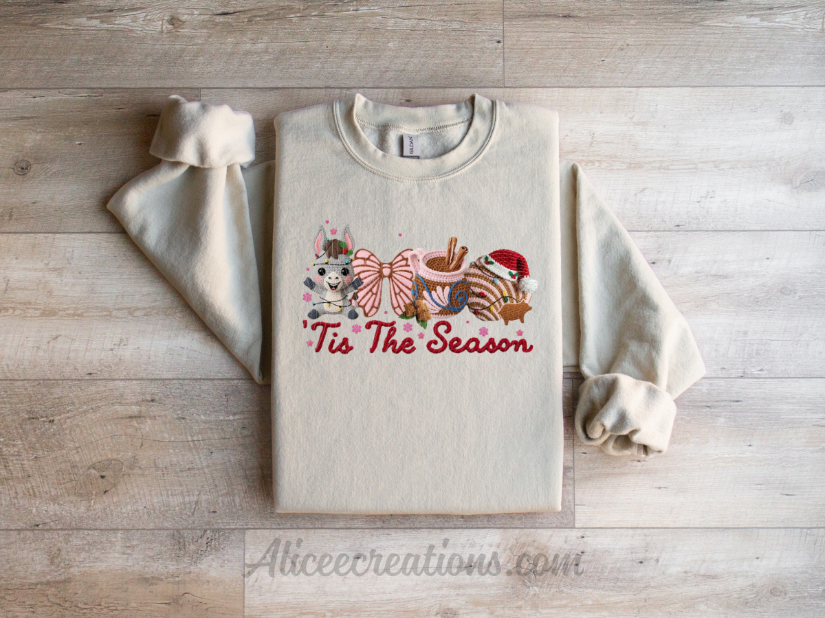 Yarn Crochet Tis The Season Mexican Christmas crewneck sweatshirt