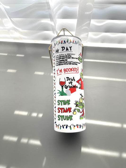 Grinchy 20oz tumbler to do list