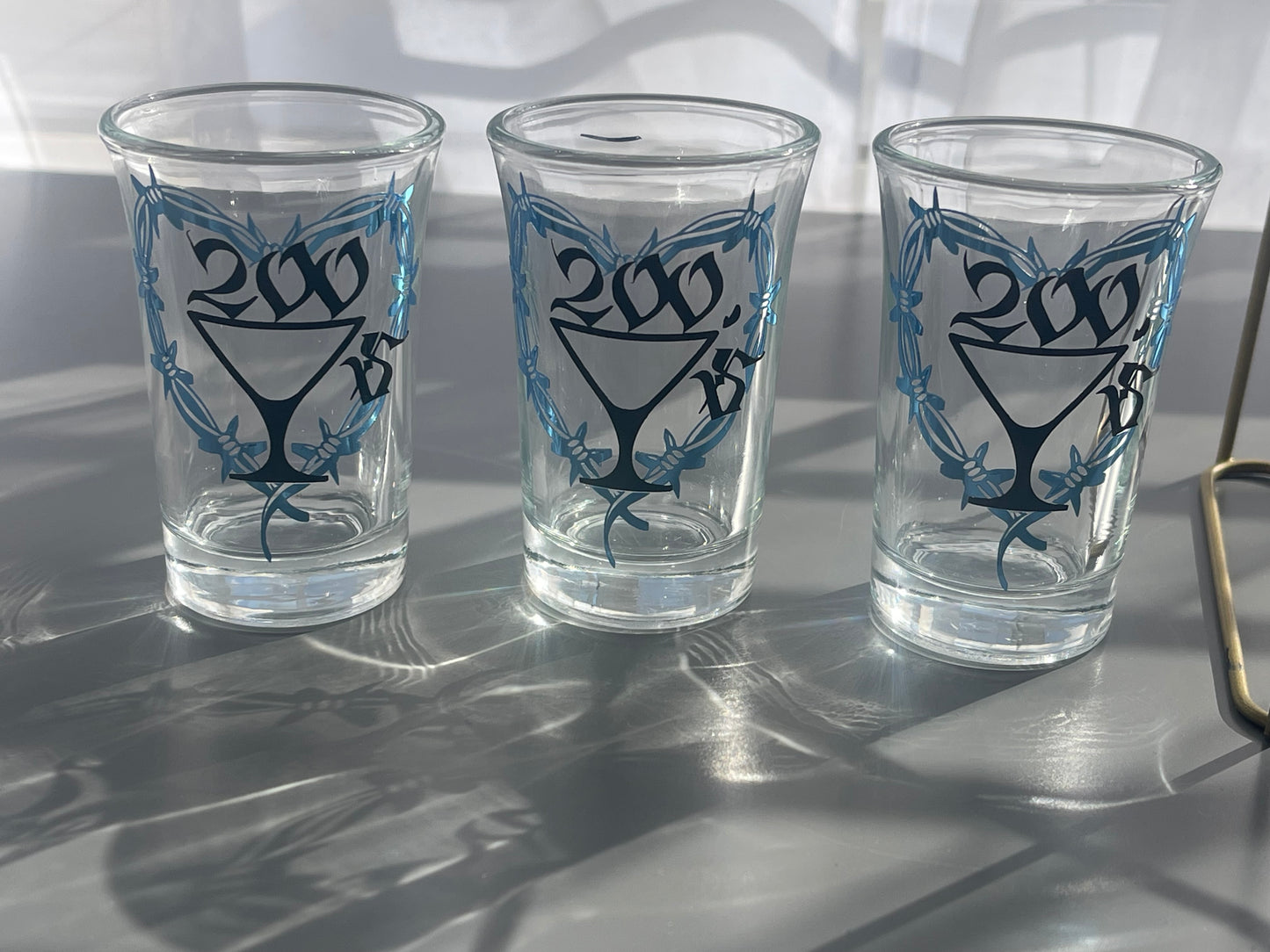 200s copas shot glasses- karol g