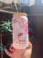 HK Japanese cherry blossoms 16oz glass can