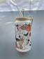 Spooky Season Tumbler – 16oz Halloween Ghosts & Pumpkins Cup with Lid & Straw