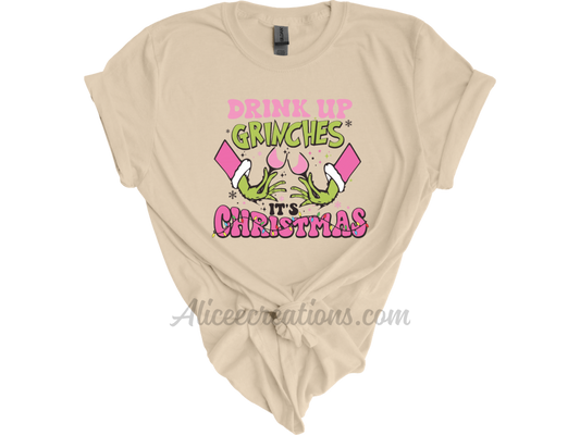Drink up itβs Christmas tee
