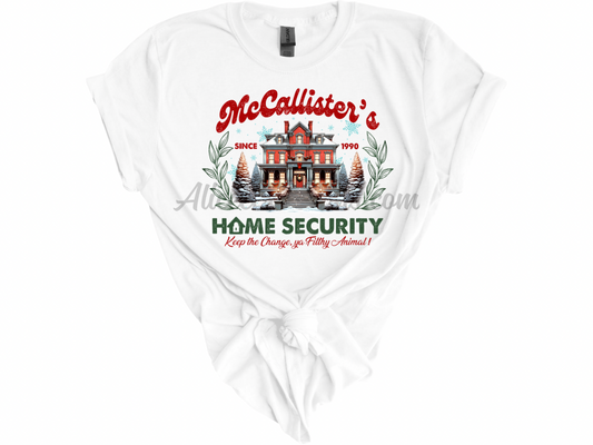 McCallister’s home security Christmas tee