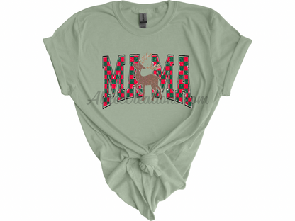 Mama deer Christmas tee