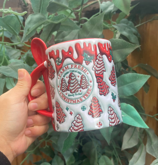 Mug With Spoon | Inflated Christmas Mug | Alicee Creations