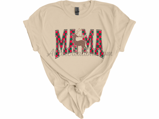 Mama deer Christmas tee