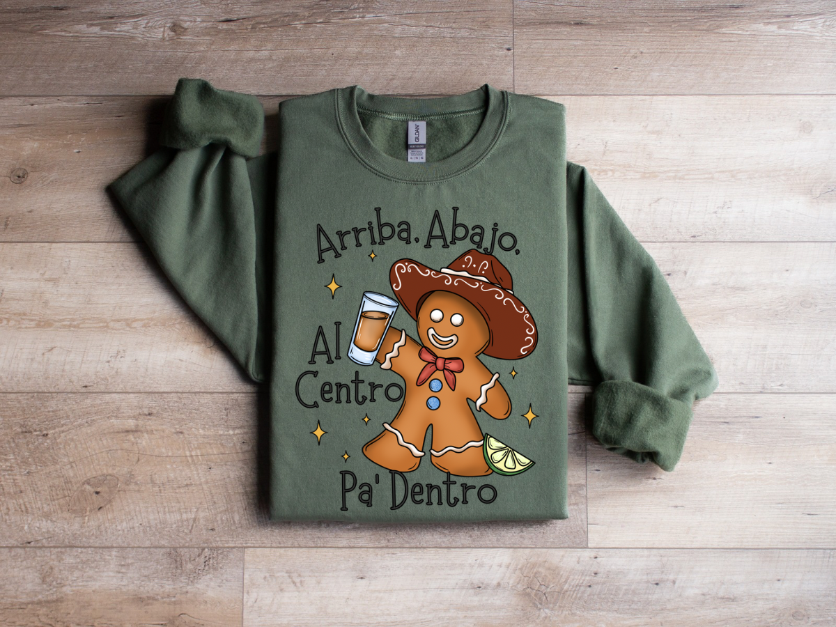 Christmas gingerbread borracho crewneck