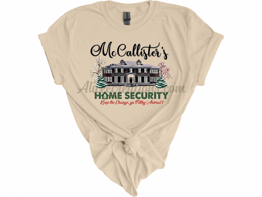 Christmas McCallister’s home security tee