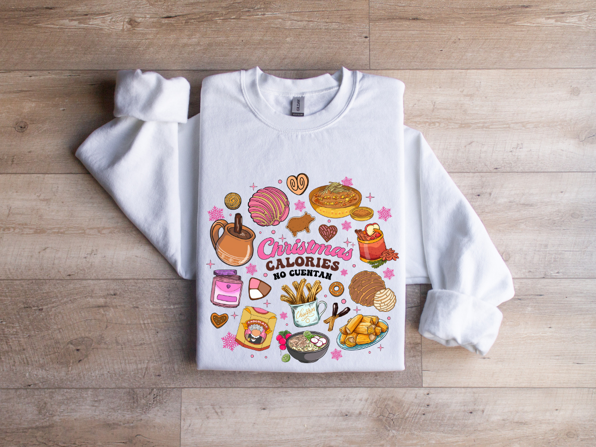 Christmas Calories no cuentan crewneck