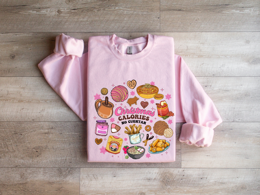 Christmas Calories no cuentan crewneck