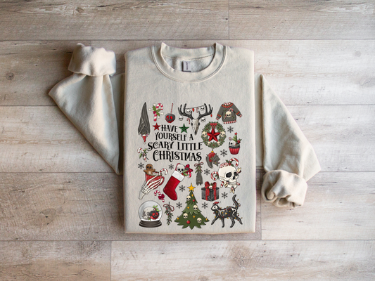 Have yourself a scary little Christmas crewneck