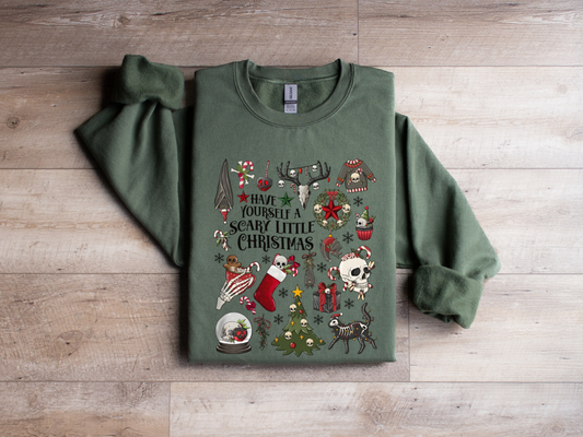 Have yourself a scary little Christmas crewneck