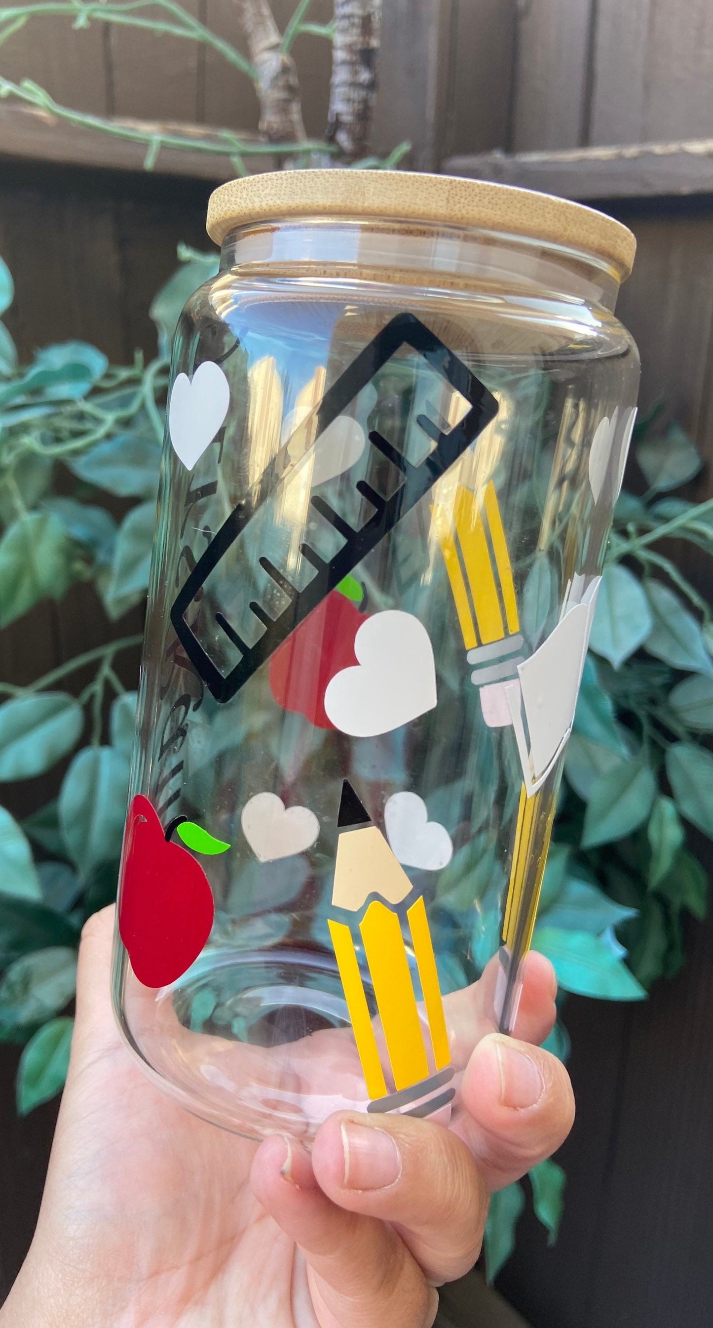 Custom Glass Tumblers | Glass Can With Lid And Straw| Alicee Creations