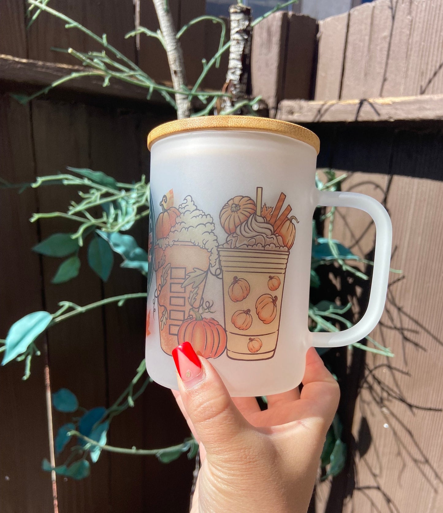 frosted Pumpkin spice coffee mug 15oz