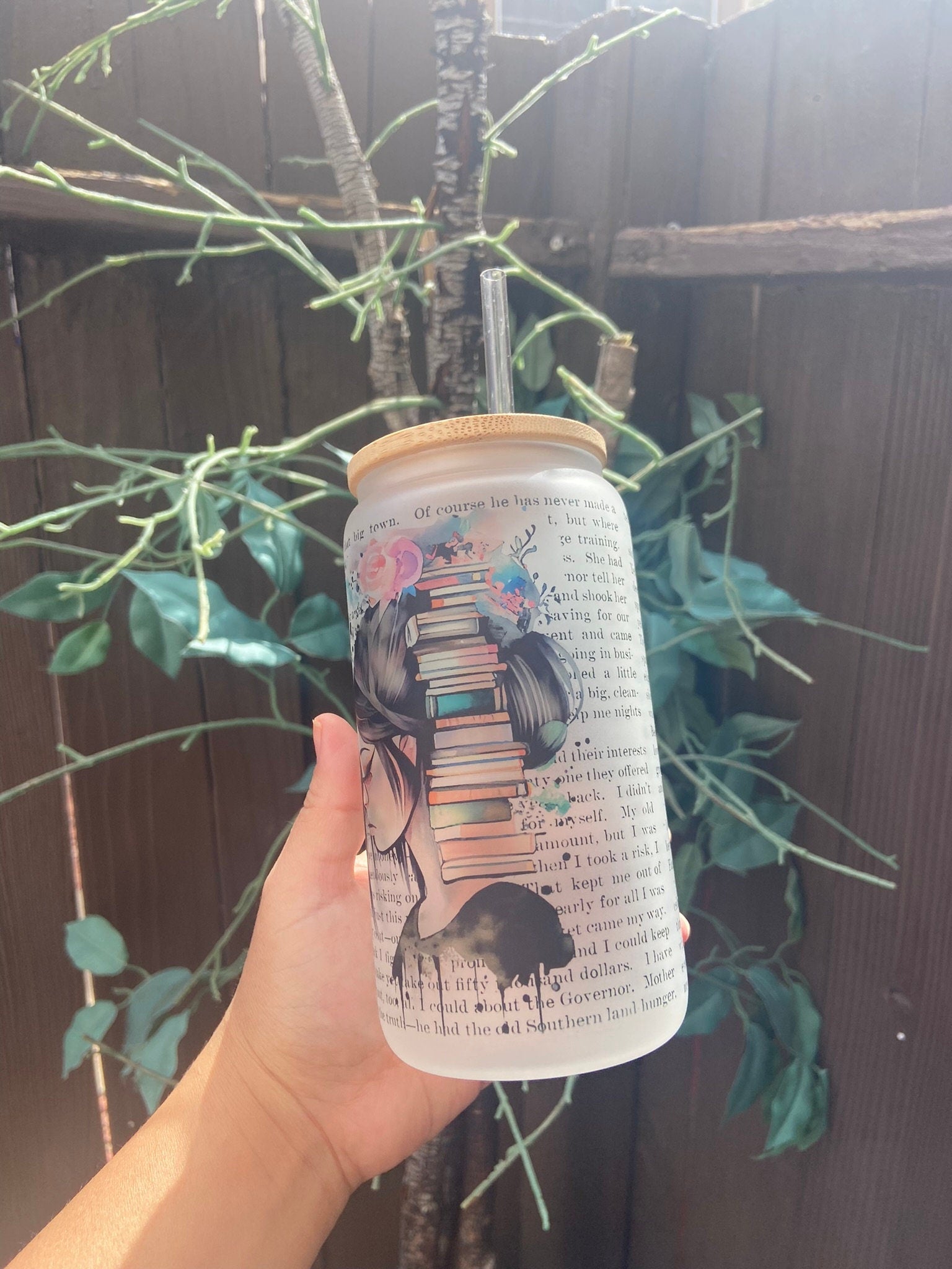 Best Gift For Book Lovers | Wrapped Glass Can | Alicee Creations